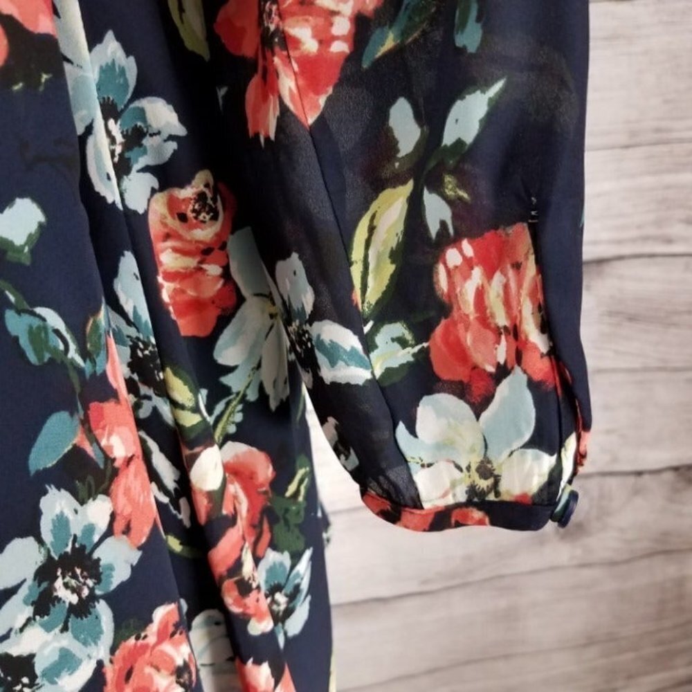 Revolve Cupcakes and Cashmere Size M Floral Shift Mini Dress Long sleeves - Picture 6 of 8